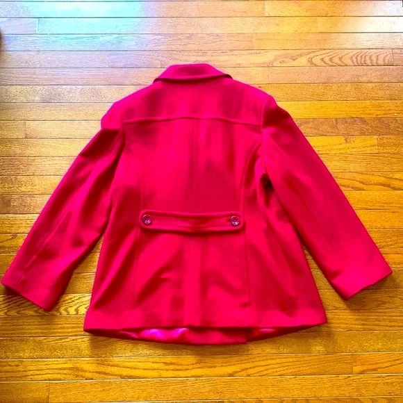 Red Anne Klein Women’s Pea Coat - XL - Picture 4 of 6